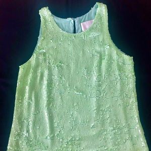 J Crew silk sequin sleeveless top